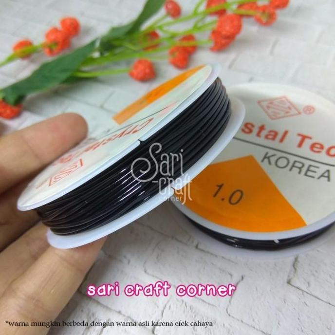 Senar Karet Crystal Tec Korea Hitam 1.0 Benang Tali Kenur Senar Karet