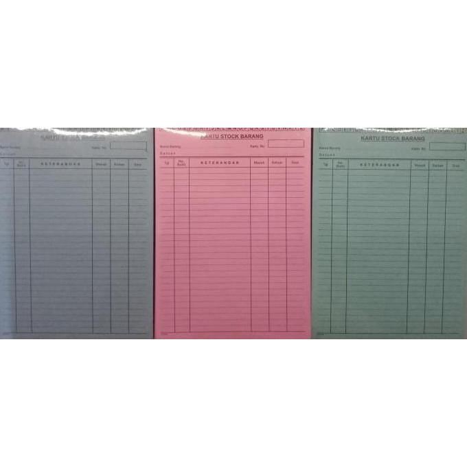 Kartu Stok Stock Barang 1/2 Folio