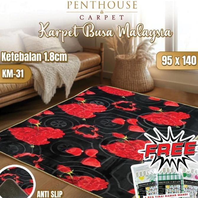 PENTHOUSE Karpet Busa Malaysia 95x140 Karpet Malaysia, Karpet Halus Lembut Tebal LN
