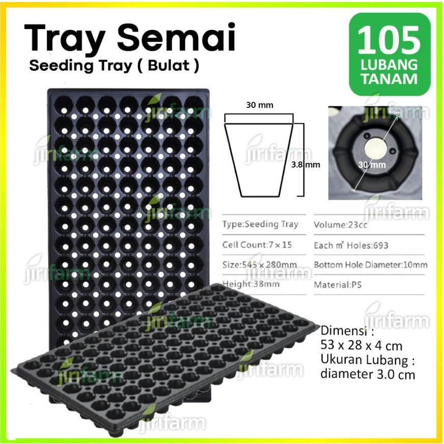 Bisa Cod Jirifarm - Tray Semai Bulat 105 Lubang Tanam Pot Penyemaian Bibit .<