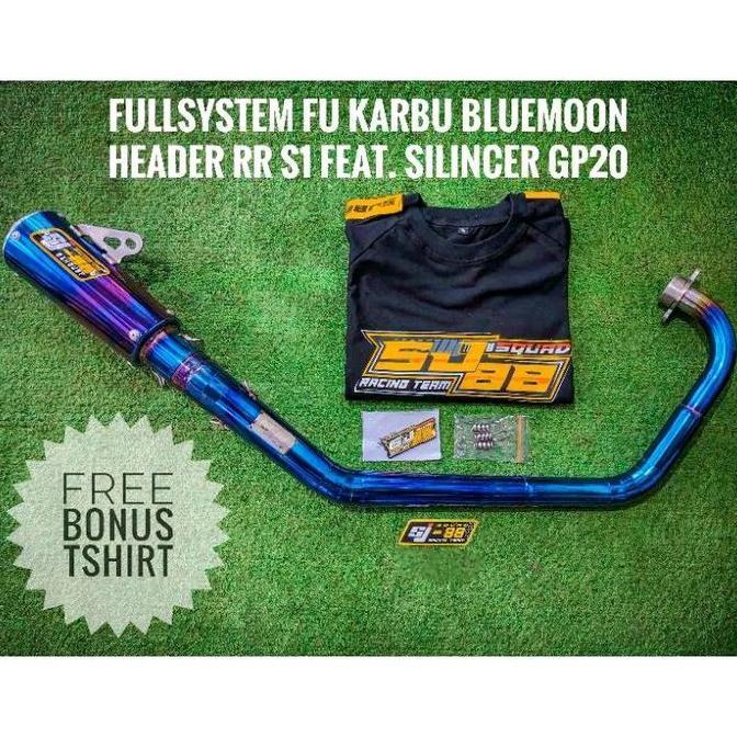 Knalpot Racing Sj88 Full System Satria Fu Karbu Rr S1 Bluemoon