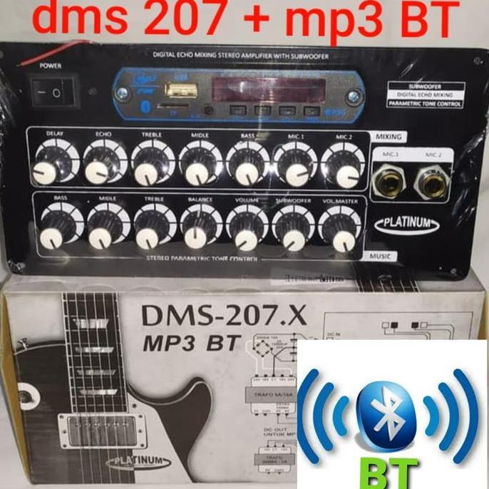 dms 207 bluetooth mp3 tone kontrol control mixing gitar echo dms207 mic refeat guitar speaker aktif 
