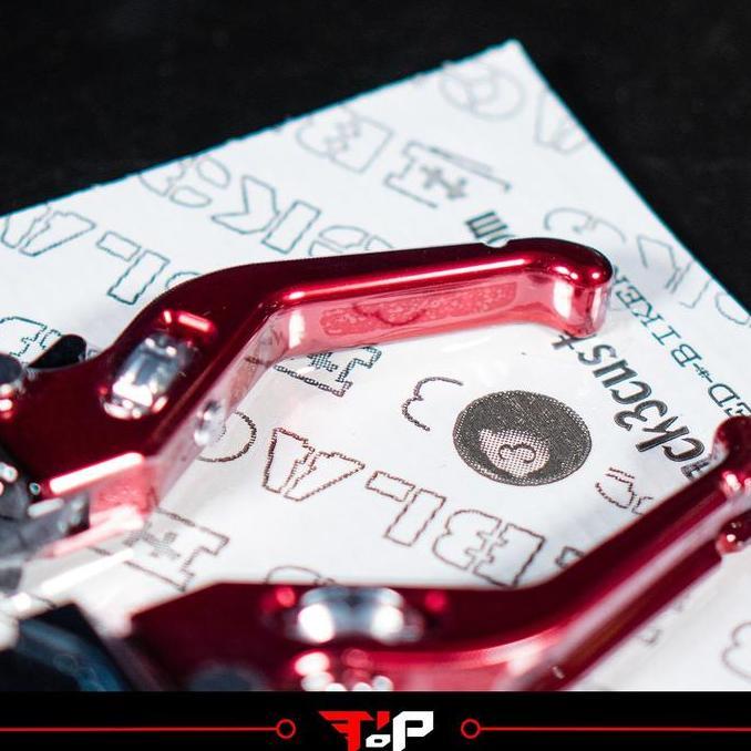 Promo B3 FINGER BRAKE+CLUTCH LEVERS FULLY ADJUSTABLE (RED) M8 23+ Diskon
