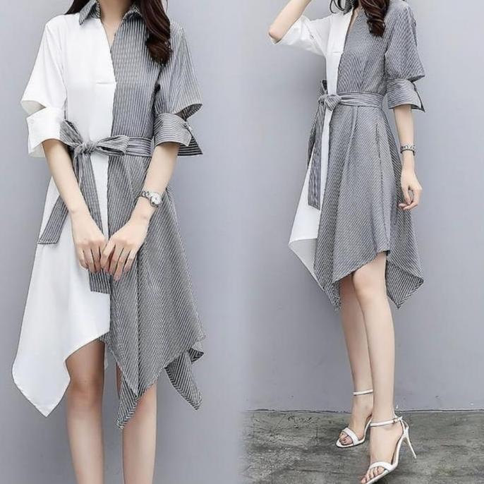 AI206 >> [HNFK] Tunik Wanita Dewasa Elegant / Tunik Xlula / Tunik Termurah / Atasan Wanita Salur / T