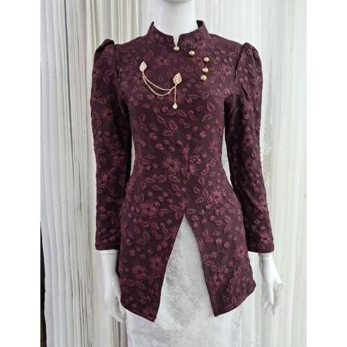 Kebaya Janggan Fukuro Jaguar Stelan Songket Kebaya Terbaru dengan Desain Elegan dan Motif Bunga Cant