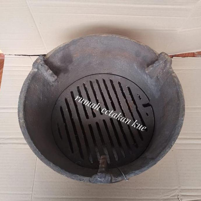 anglo besi baja cor besar diameter 31cm/free arang kemiri 1 kg NS