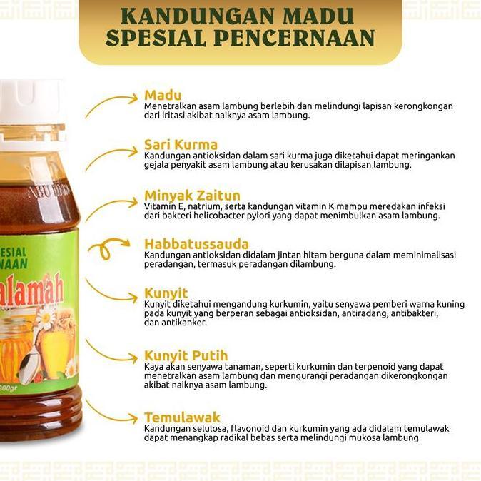 Clearx- As Salamah - Madu Herbal Spesial Pencernaan 300 Gram Madu Maag Gerd Dan Asam Lambung