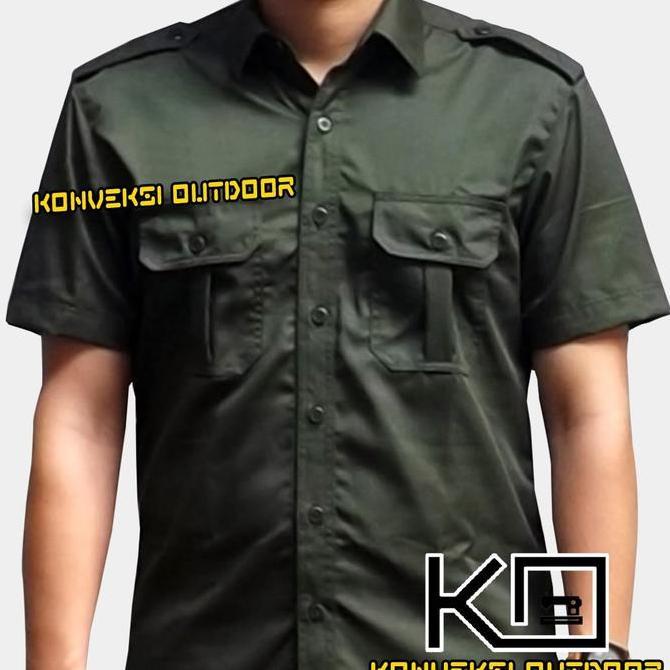 BAJU KEMEJA PDL PDH LAPANGAN OUTDOOR ATASAN PREMIUM PRIA LENGAN PENDEK- Seragam Kerja Kantor Group K