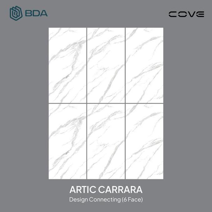 BDA Granite Tile Granite 90X180 Keramik Lantai Keramik Dinding Big Slab Artic Carrara LA
