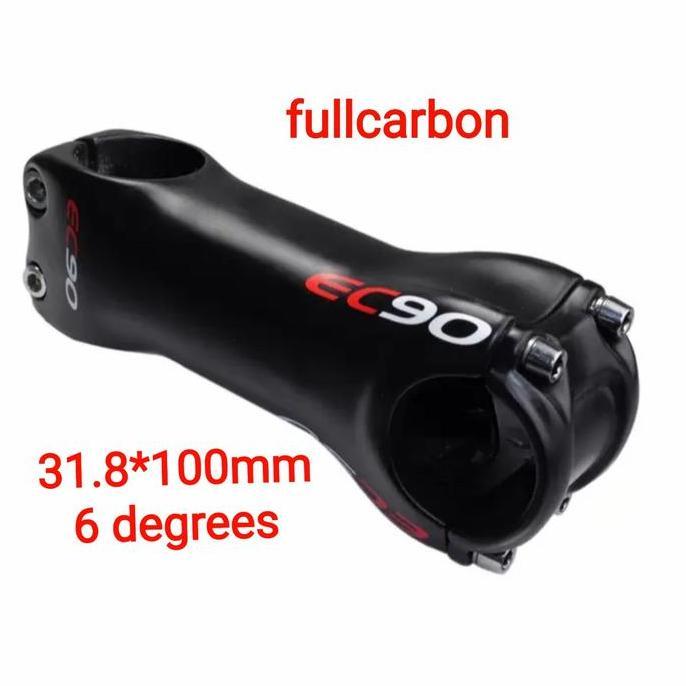 Stem Ec90 Full Carbon Size 31.8Mm 6 Derajat Stem Stang Handlebar Carbon Sepeda Mtb Roadbike Kualitas