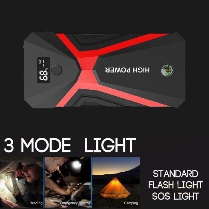 CIZARY Jump Starter Aki Mobil Motor Power Bank 99800mah Jumper Aki Portable Jumper Aki Mobil Motor
