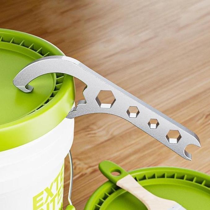 RETEKNO Alat Buka Tutup Ember Pembuka Kaleng Cat Alat Pembuka Tutup Kaleng Cat Ember 3-in-1