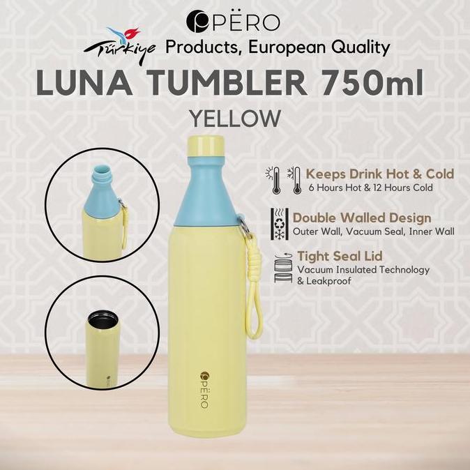 Saveme- [Jordi Onsu] Ready - Pero Luna Tumbler 750 Ml / Botol Minum Tumbler Vakum 750 Ml