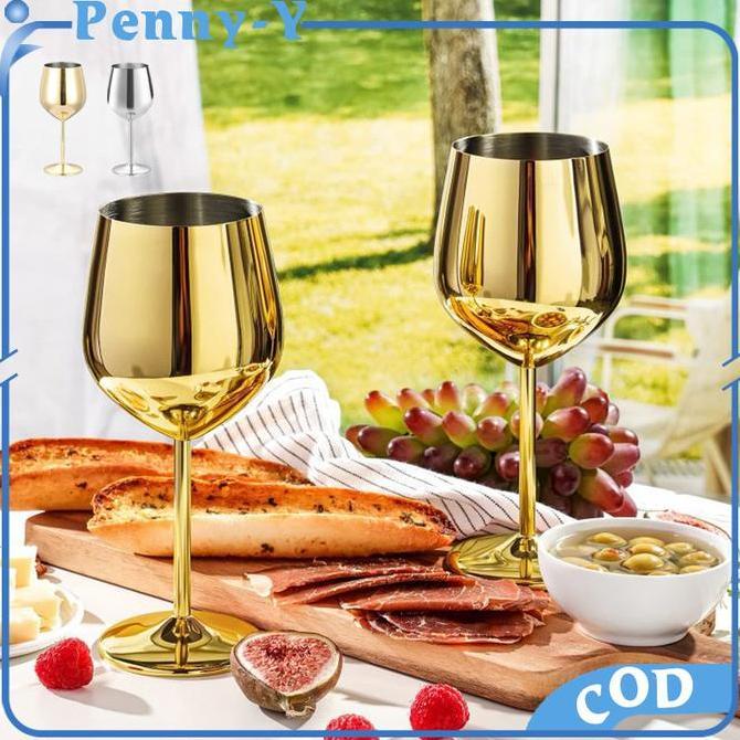 LOLY Gelas Wine Goblet Stainless Red Wine Glass Goblet Gelas Minum Wine