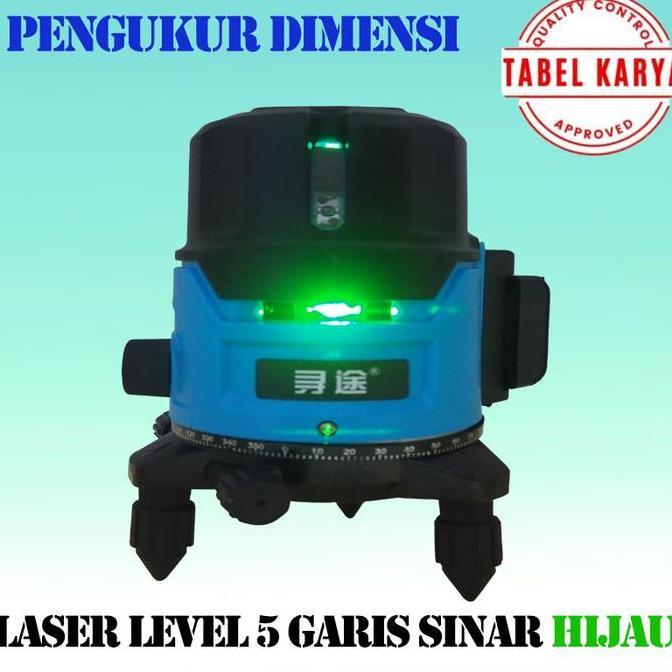 Laser Level 5 Line 6 Point Leveling Laser 5 Garis Sinar Hijau