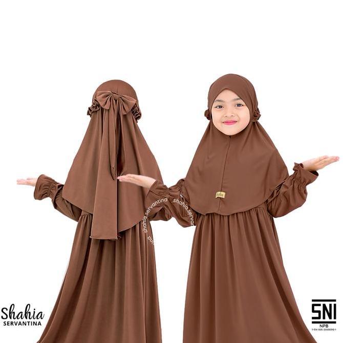 Shahia Servantina - [SATU SET JILBAB] Yara Dress Gamis Anak Perempuan Baju Muslim Panjang
