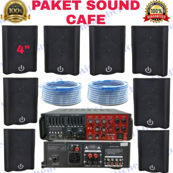 paket sound sistem cafe indoor 8 speakear /4"