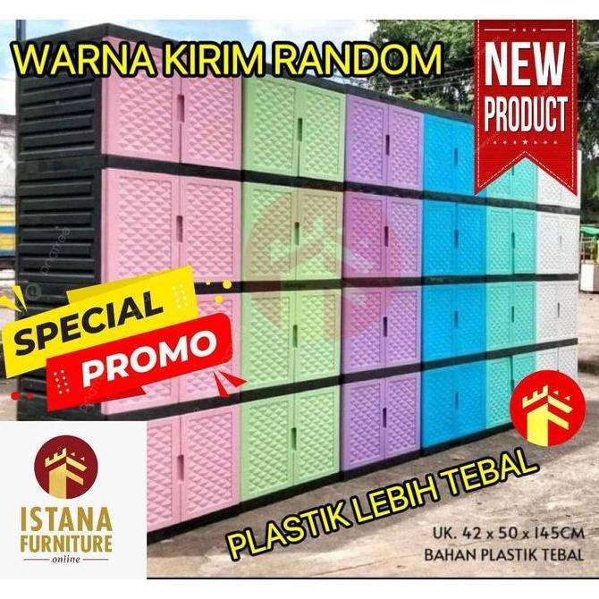 Lemari Plastik 4 Susun | Lemari Pakaian Plastik | Lemari Plastik Susun