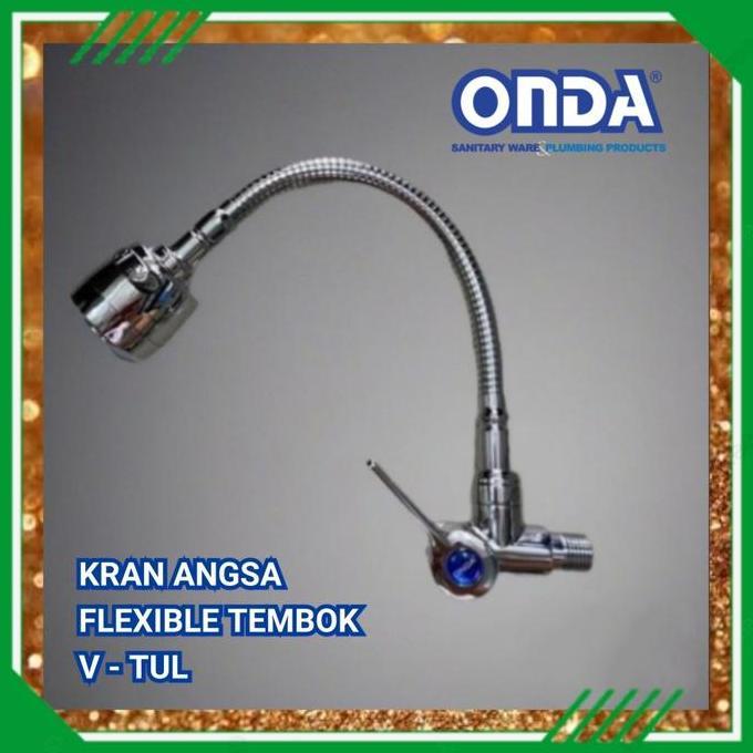 KERAN CUCI PIRING FLEKSIBEL ANGSA ONDA V - TUL TEMBOK / KRAN DAPUR Air kuningan hitam kran air air k
