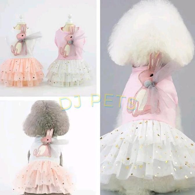 Baju Anjing dan Baju Kucing Dress Hewan 3D Bunny