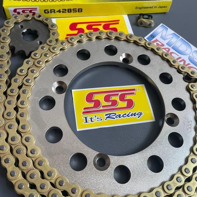 Promo Gir set Sss 428 Klx Dtracker KLX 150 Gear Set Original Sss Kawasaki KLX Rantai SSS 428SB 130L 