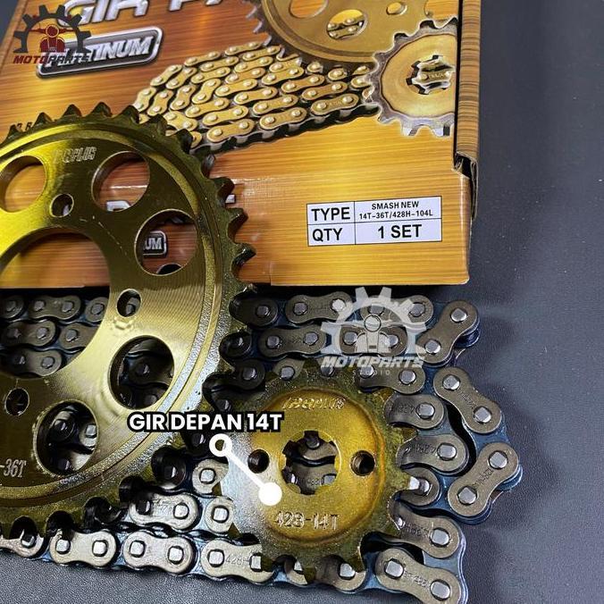 Promo GEAR GIR SET GIR PAKET SMASH NEW SMASH TITAN SHOGUN 125 SP SHOGUN LAMA Gold Motorcycle Diskon