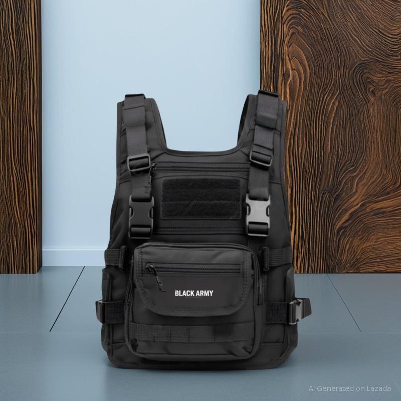 Tas Dada Aeson Black Army Desain Grafis Modern Warna Hitam