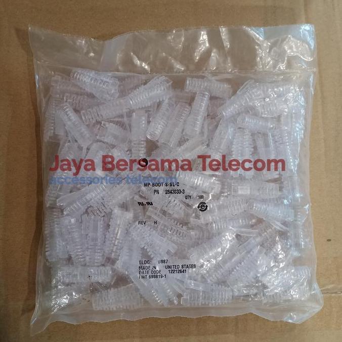 Ready Plug Boot RJ 45 Cat.6 Commscope Transparant Isi 100pcs
