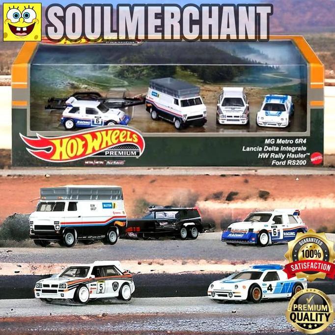 Hot Wheels Diorama Rally Legend Set MG Metro Hauler Lancia Delta Ford Premium