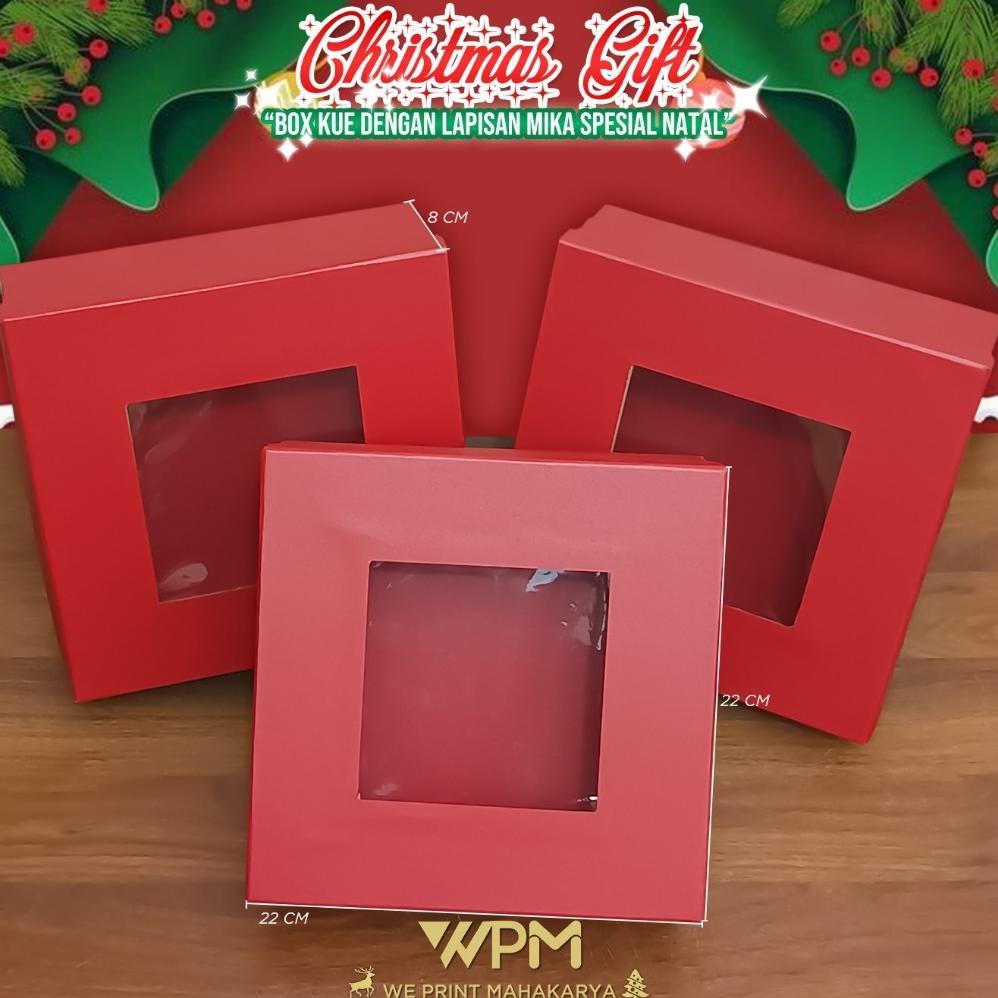 HARD BOX  IMLEK /  NATAL TUTUP MIKA / KOTAK KUE TUTUP MIKA/  LEBARAN / HARDBOX LEBARAN LUBANG MIKA /