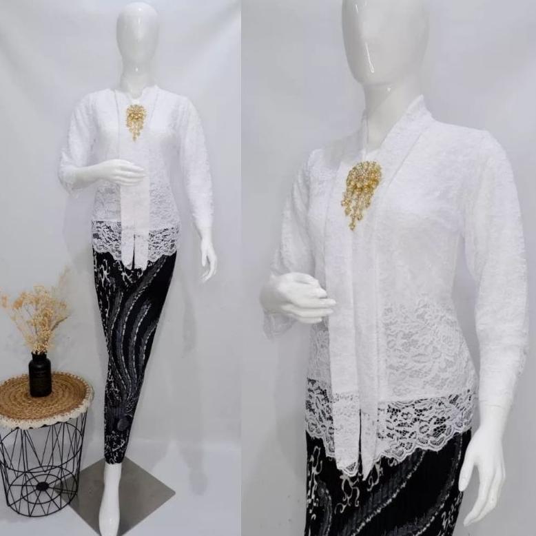 New Kebaya Brokat Kartini - Kebaya Modern - Set Kebaya Wisuda Modern - Kebaya Remaja - Kebaya Pesta 
