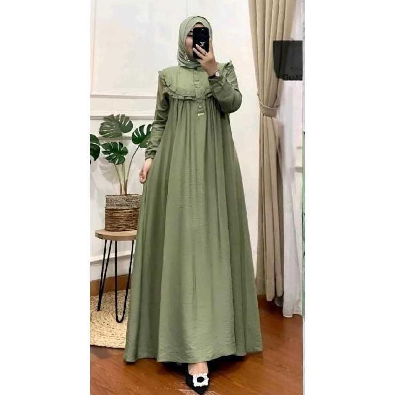 Cuci Gudang Gamis Crinkle Airfow Maxi Dress Samira Terbaru Seratus Ribu Dapat 3 Pcs //Gamis 100 Dapa