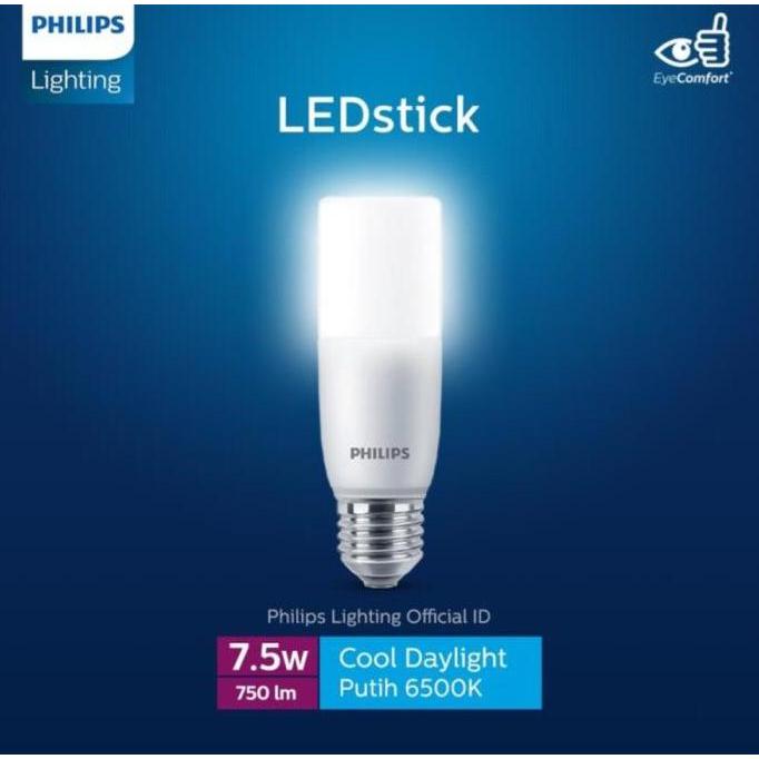 Lampu bohlam LED stick philips 7,5watt. Bohlam stick philips 7.5watt original