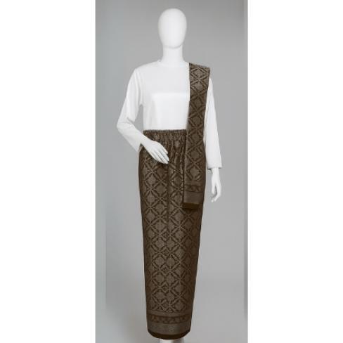 hot deals rok motif songket bahan katun span dan selendang | jadi siap pakai | rok selendang songket
