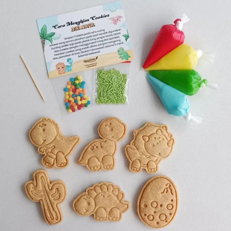 DIY Cookie Kit Dinosaurs | Decorate Cookies | Decorating Cookies | Cookies Hias | Menghias Cookies |