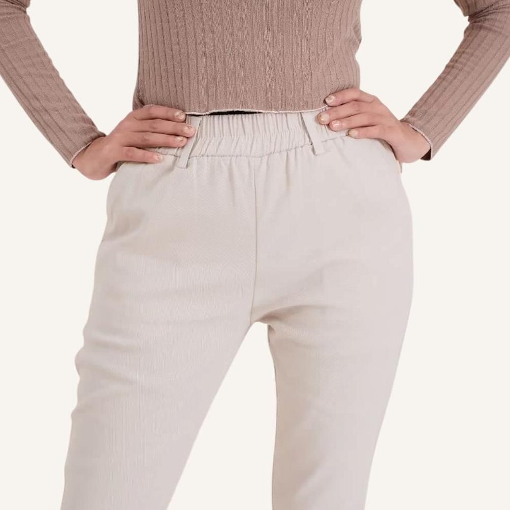 Flash Sale Cutbray Basic Pants Wanita//Celana Panjang Wanita Highwaist Katun Twil Combed Stretch Pin