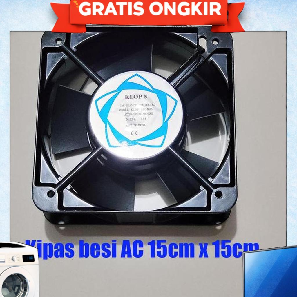 Kipas Angin Besi 15Cm X 15 Cm Ac 220V Kotak Pendingin Udara Fan Filter Dimmer Cooling Cooler Panel G