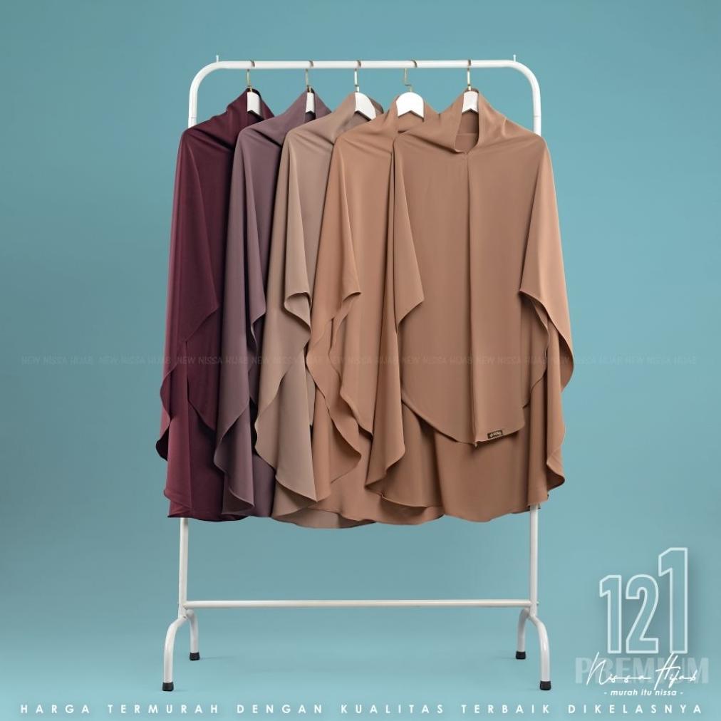 new deals long khimar syar'i non ped bahan marbela anti uv - (dark series)