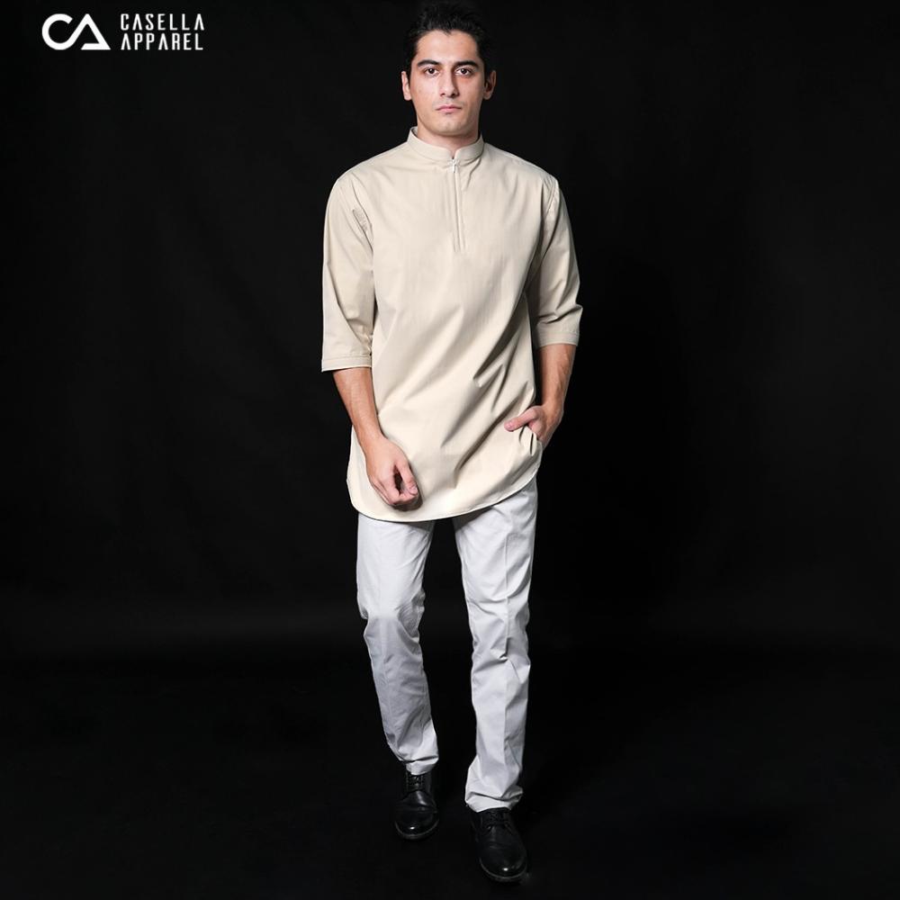BIG PROMO Casella Baju Koko Kurta Lengan | Casella Kurta Hamzah Zipper