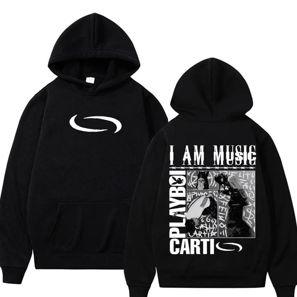 Playboi Carti I AM MUSIC Logo Hoodies Opium Ken Carson Narcissist Tour Antagonist Sweatshirt Men Vin