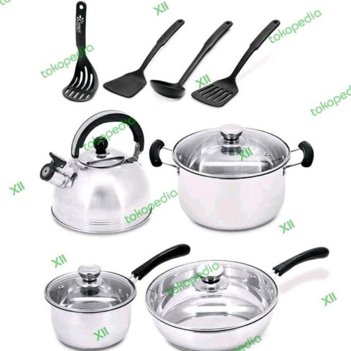 Cyprus Sunday Stainless Cookware Set ~ Paket Panci Serbaguna