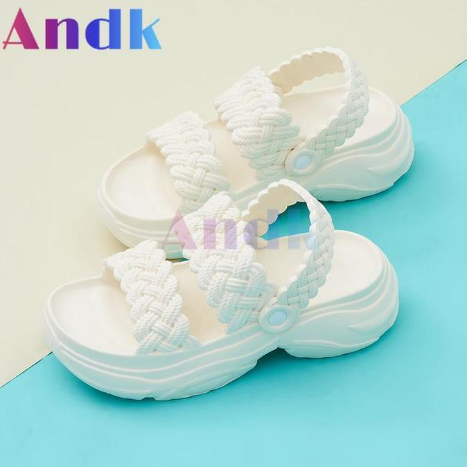 DF313 - Sandal Wanita Terbaru Sandal Wanita Terbaru Sandal Wedges EVA Elastis Korea Sepatu Wanita Ce