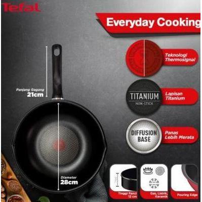 Tefal Everyday Cooking Deep Frypan 28 Cm. Ori