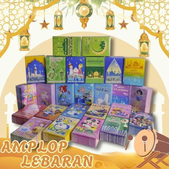 GHURDI Amplop Lebaran Idul Fitri 2026 Isi 50Pcs Amplop/ Amplop Lebaran Isi 50 Lembar Motif Kekinian 