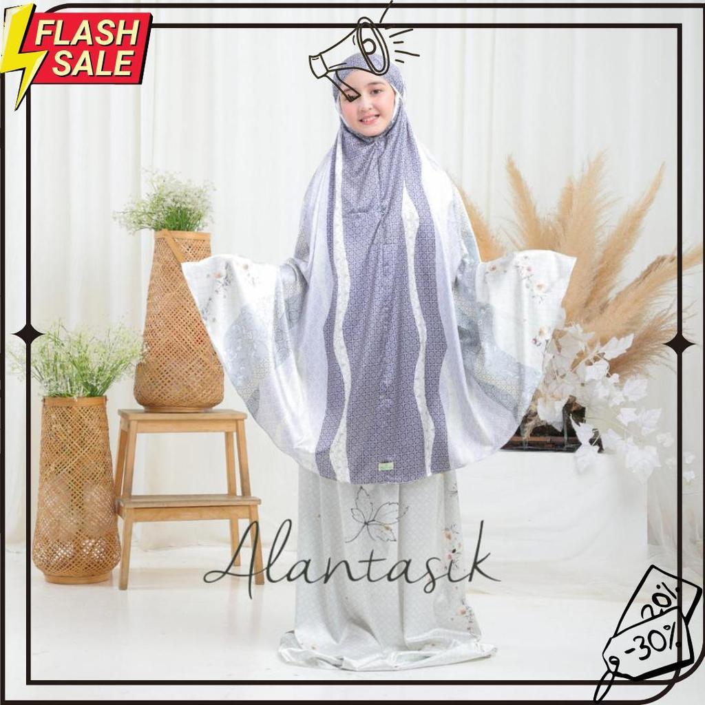 Mukena Anak 2 In 1  Armani Satin Silk  Motif Cantik Sd Kisaran 8,9,10,11,12,13 14 15 Tahun Termurah