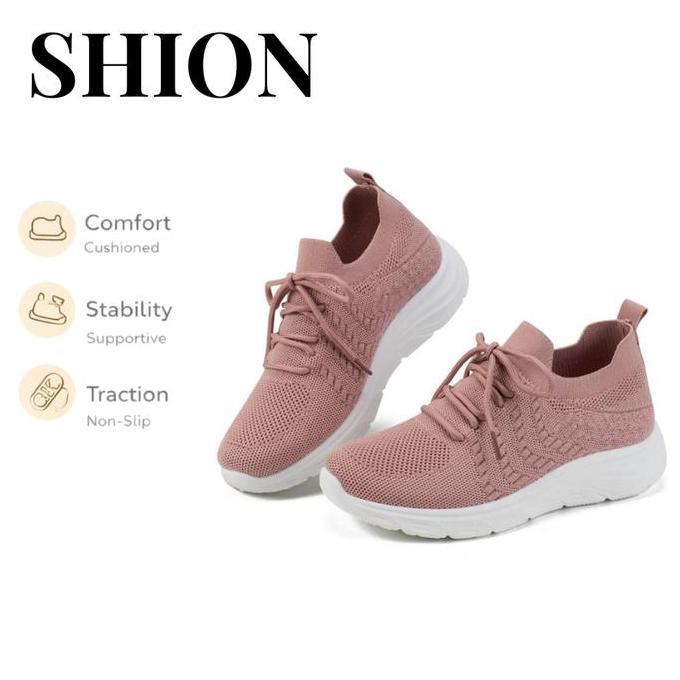 DS265 - SHION Sepatu Sneakers Wanita Rajut Kualitas Import Size 36-41 A-8166