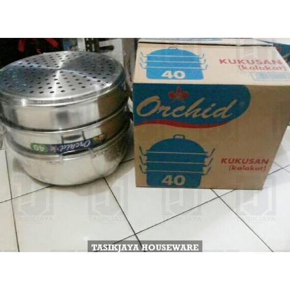 Kalakat Panci Kukus 40 Cm / Klakat Kukusan Orchid 40Cm Susun 3