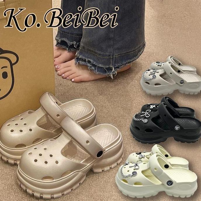 DA40 - KO. BEI BEI Sandal Sendal cewek 2025Baru Gadis korea Wanita Sandal JepitWedges Premium Antisl