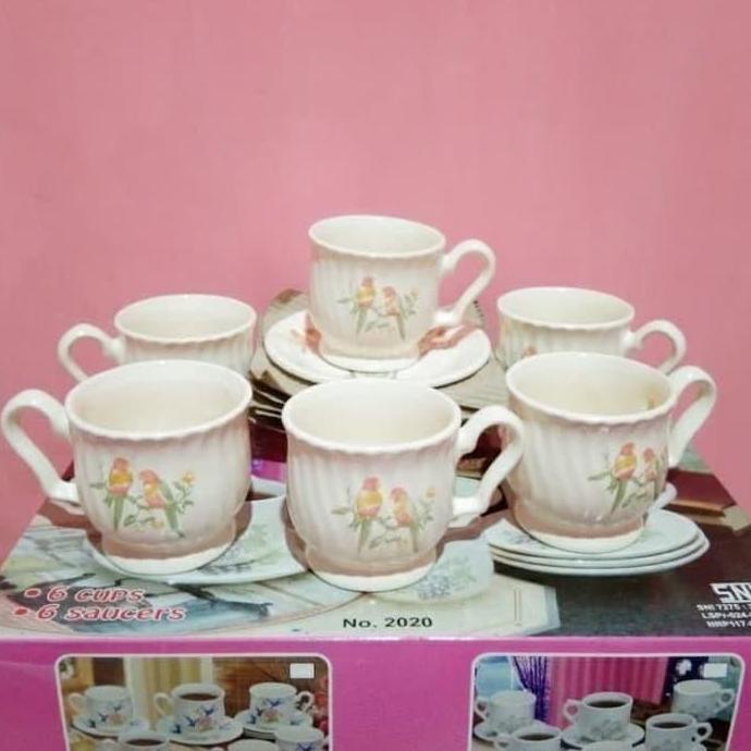 ( Khusus Gojek ) - Cangkir Set / Gelas Set / Cangkir Kado Napoleon 12 Pcs