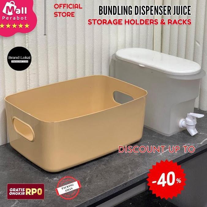 QANTASH Mall Perabot | Dispenser Juice 3.5 liter Tempat Air Minum Jus | Wadah Serbaguna Storage Plas